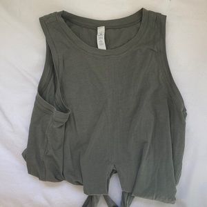 cropped lululemon wrap tank top